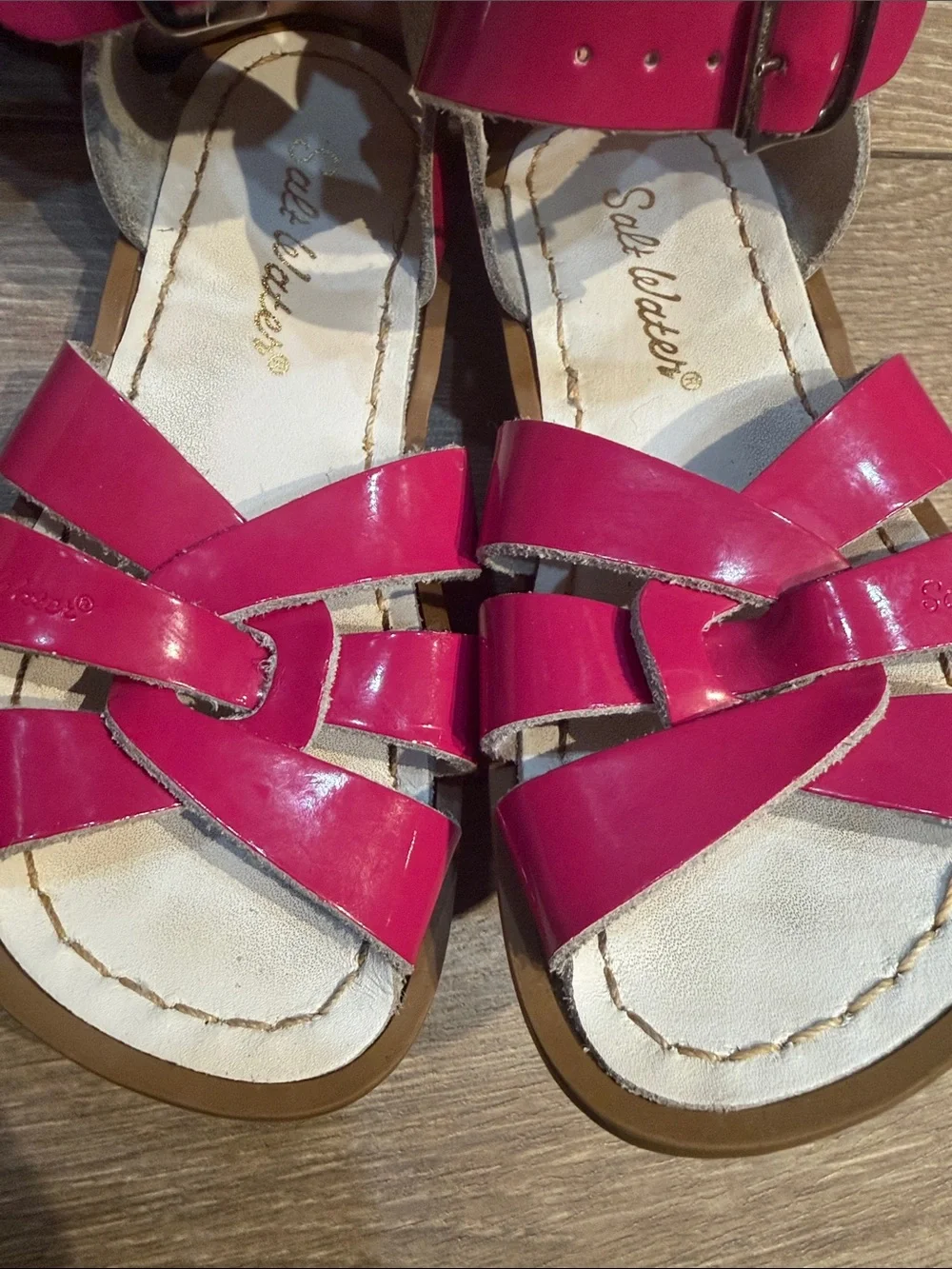 Kids Pink Summer Salt Water Sandals Size 11